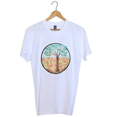 Arabana Art T-Shirt (White, Tree Design)